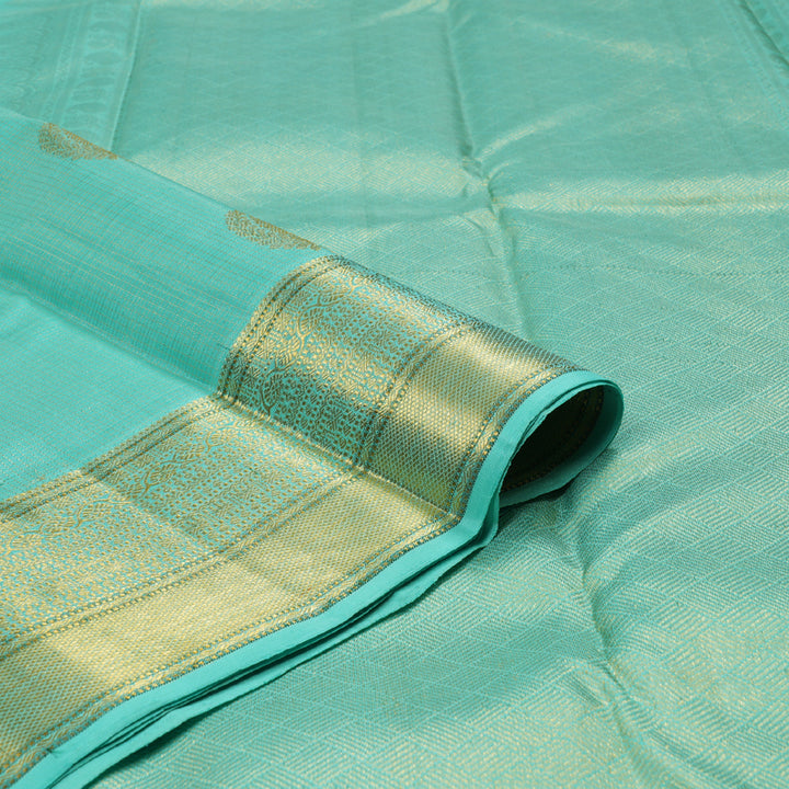 Hayagrivas Sea Blue Handloom Kanjivaram Silk Saree BBD1349L2-1