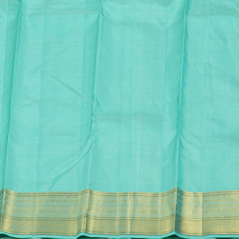 Hayagrivas Sea Blue Handloom Kanjivaram Silk Saree BBD1349L2-1