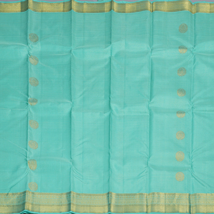 Hayagrivas Sea Blue Handloom Kanjivaram Silk Saree BBD1349L2-1