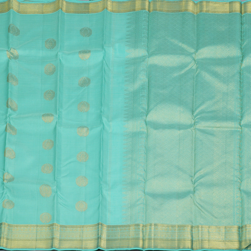 Hayagrivas Sea Blue Handloom Kanjivaram Silk Saree BBD1349L2-1