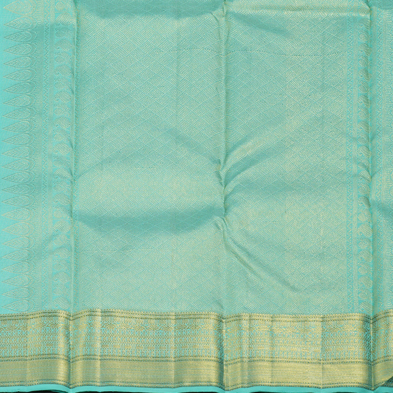 Hayagrivas Sea Blue Handloom Kanjivaram Silk Saree BBD1349L2-1