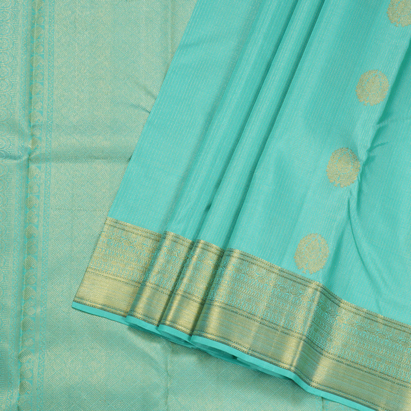 Hayagrivas Sea Blue Handloom Kanjivaram Silk Saree BBD1349L2-1