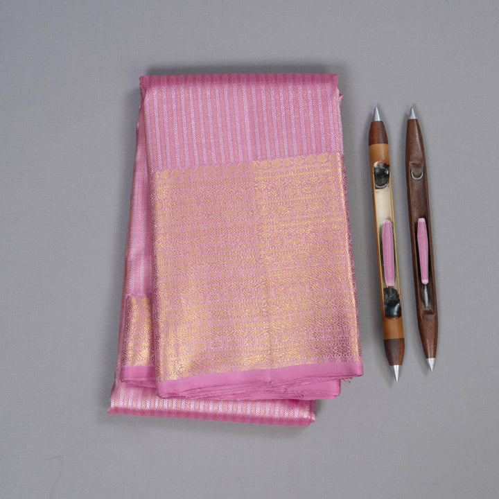 Hayagrivas Rose Pink Handloom Kanjivaram Silk Saree BBD1349L3-1