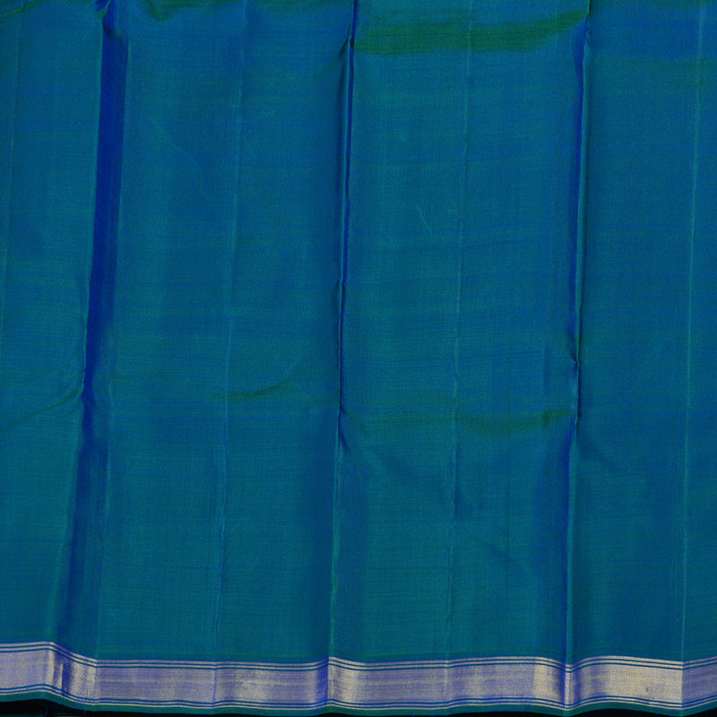 Hayagrivas Peacock Blue Handloom Kanjivaram Silk Saree BBD1352L4-1