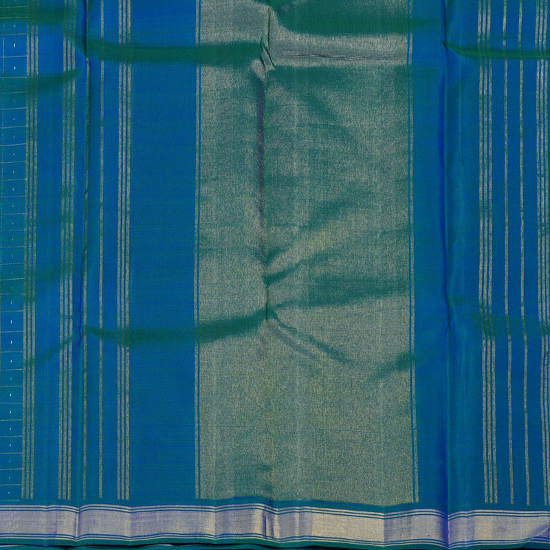 Hayagrivas Peacock Blue Handloom Kanjivaram Silk Saree BBD1352L4-1