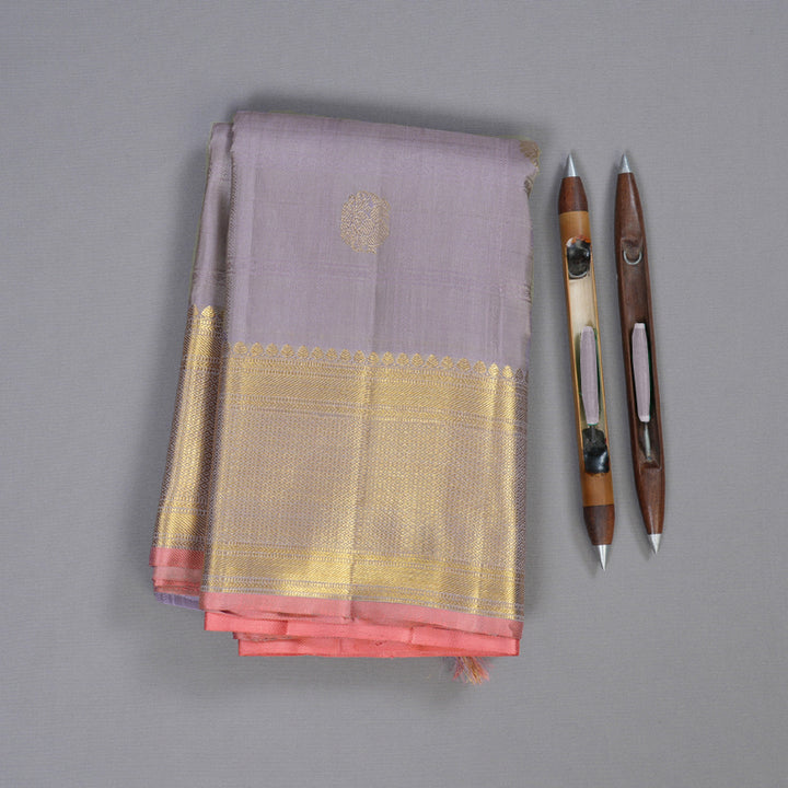 Hayagrivas Lilac Handloom Kanjivaram Silk Saree BBD1352L5-1