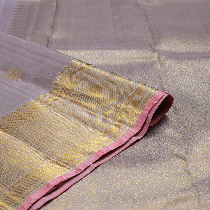 Hayagrivas Lilac Handloom Kanjivaram Silk Saree BBD1352L5-1