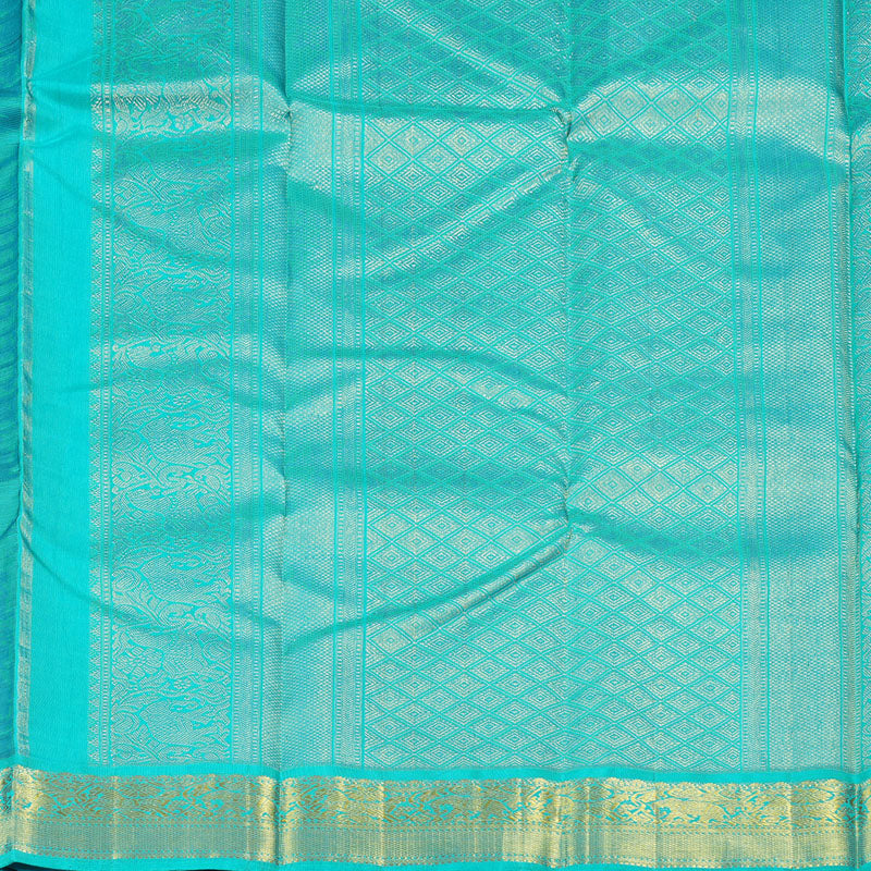 Hayagrivas Handloom Kanjivaram Silk Saree in Deep Dark Purple BBD1359L1-1