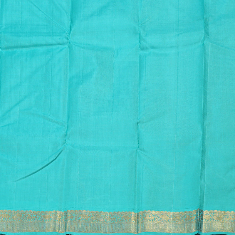 Hayagrivas Purple Handloom Kanjivaram Silk Saree with Sea Green Border BBD1359L1-3