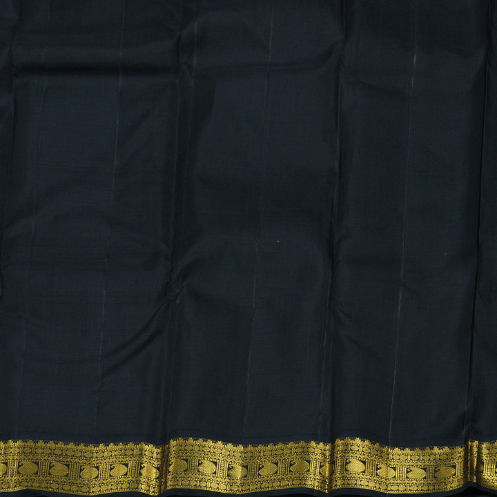 Hayagrivas Sandal Beige Handloom Kanjivaram Silk Saree with Black Border BBD1359L2-1