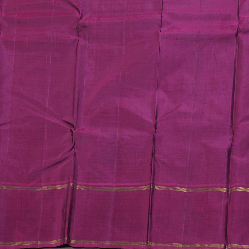 Hayagrivas Dark Grey Handloom Kanjivaram Silk Saree with Purple Border BBD1363L5-4