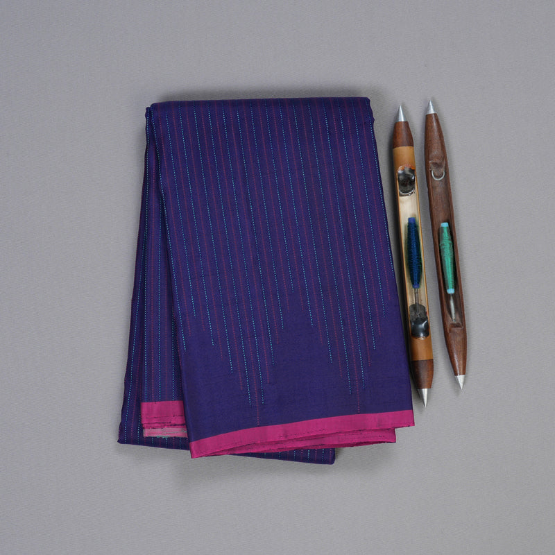 Hayagrivas Blue Handloom Kanjivaram Silk Saree BBD1363L6-1
