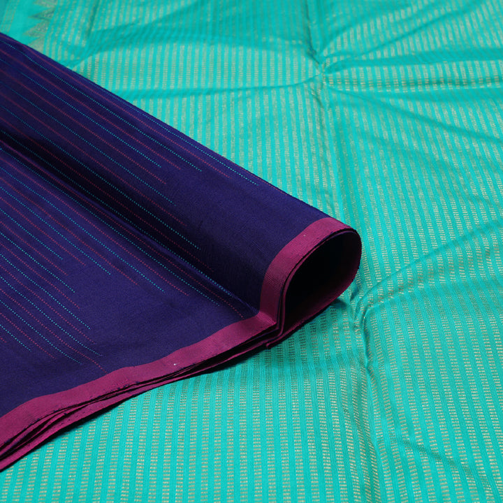 Hayagrivas Blue Handloom Kanjivaram Silk Saree BBD1363L6-1