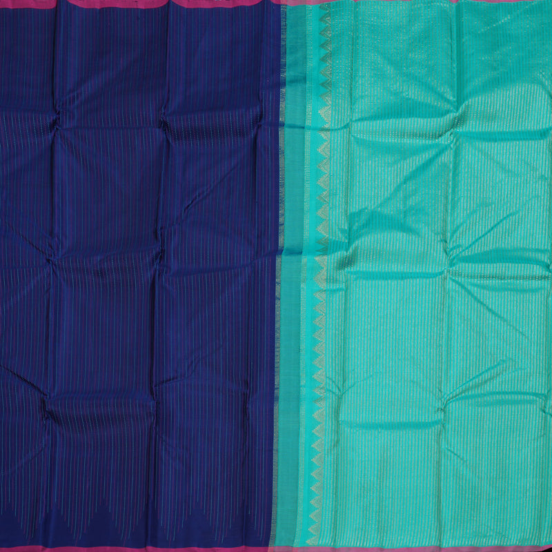 Hayagrivas Blue Handloom Kanjivaram Silk Saree BBD1363L6-1