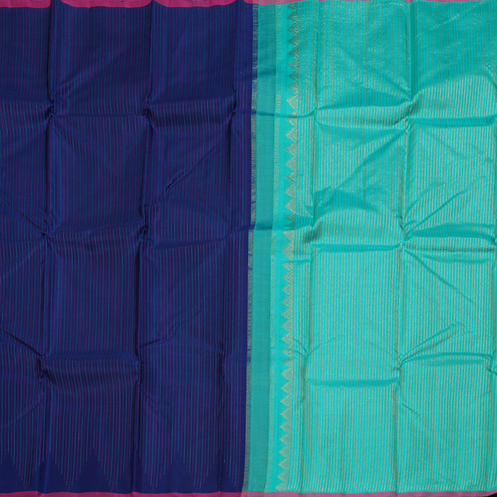 Hayagrivas Blue Handloom Kanjivaram Silk Saree BBD1363L6-1