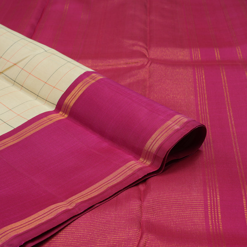 Hayagrivas Handloom Sandal Kanjivaram Silk Saree with Pink Border BBD1366L15-1