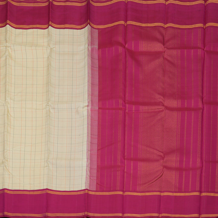 Hayagrivas Handloom Sandal Kanjivaram Silk Saree with Pink Border BBD1366L15-1