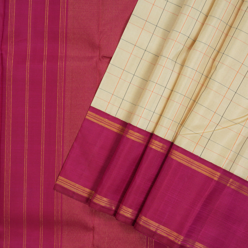 Hayagrivas Handloom Sandal Kanjivaram Silk Saree with Pink Border BBD1366L15-1