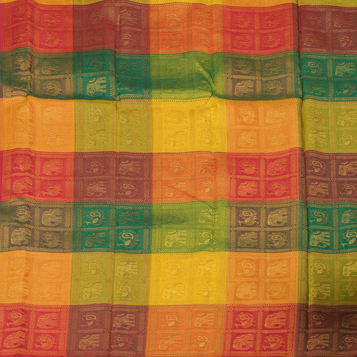 Hayagrivas Handloom Kanjivaram Silk Saree in Elegant Blue BBD1366L3-1