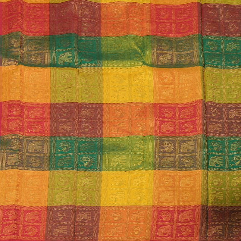 Hayagrivas Handloom Kanjivaram Silk Saree in Elegant Blue BBD1366L3-1