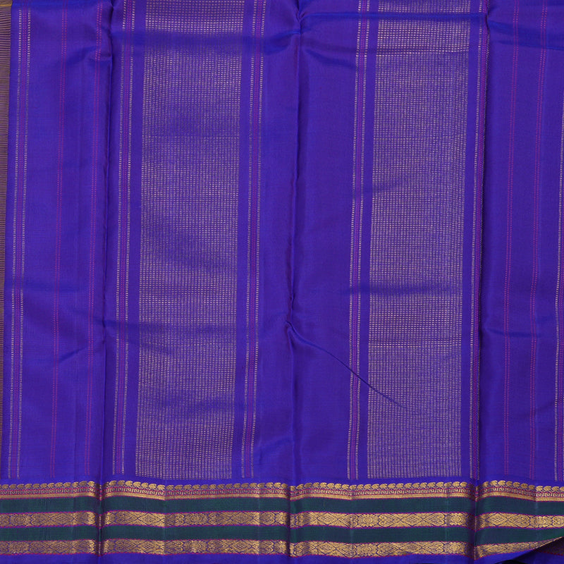 Hayagrivas Mustard Yellow Handloom Kanjivaram Silk Saree with Blue Border BBD1366L9-1