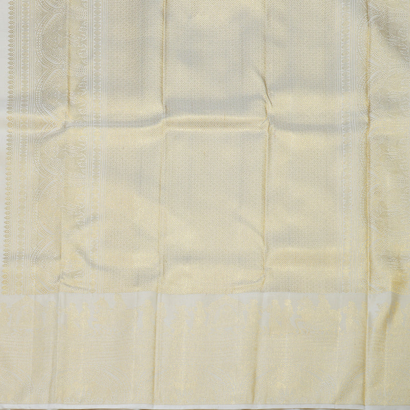 Hayagrivas Half White Handloom Kanjivaram Silk Saree BBD1367L7-1