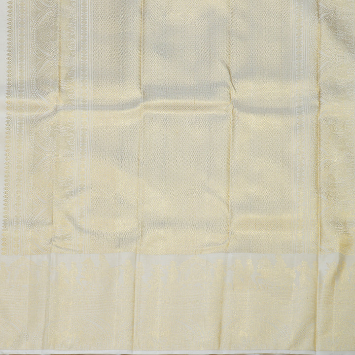 Hayagrivas Half White Handloom Kanjivaram Silk Saree BBD1367L7-1