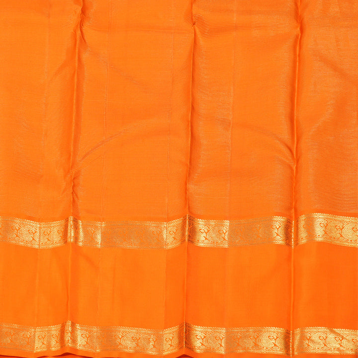 Hayagrivas Purple Handloom Kanjivaram Silk Saree with Orange Border BBD1370L4-2