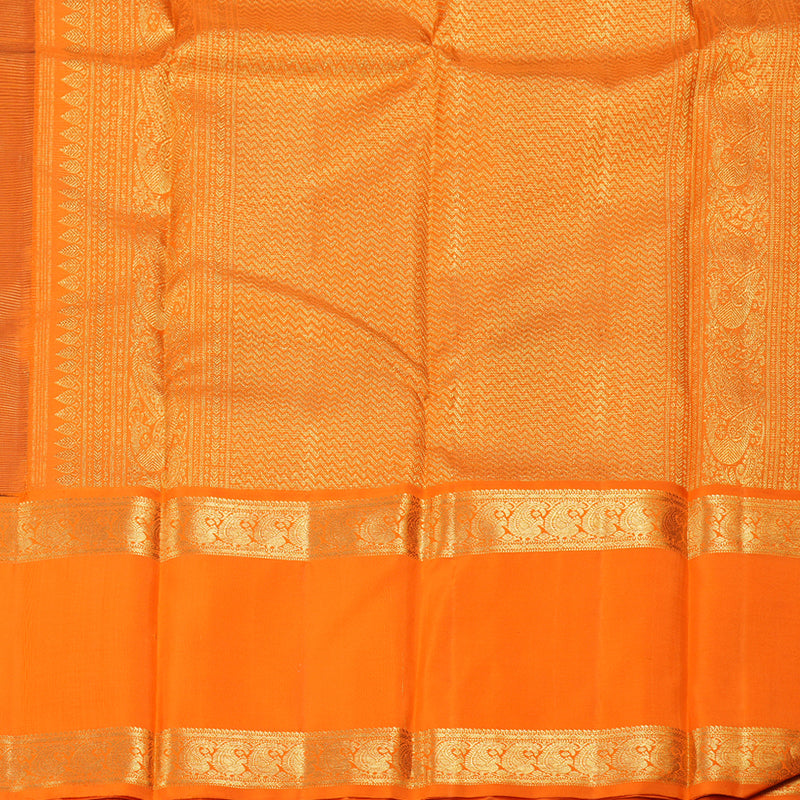 Hayagrivas Purple Handloom Kanjivaram Silk Saree with Orange Border BBD1370L4-2