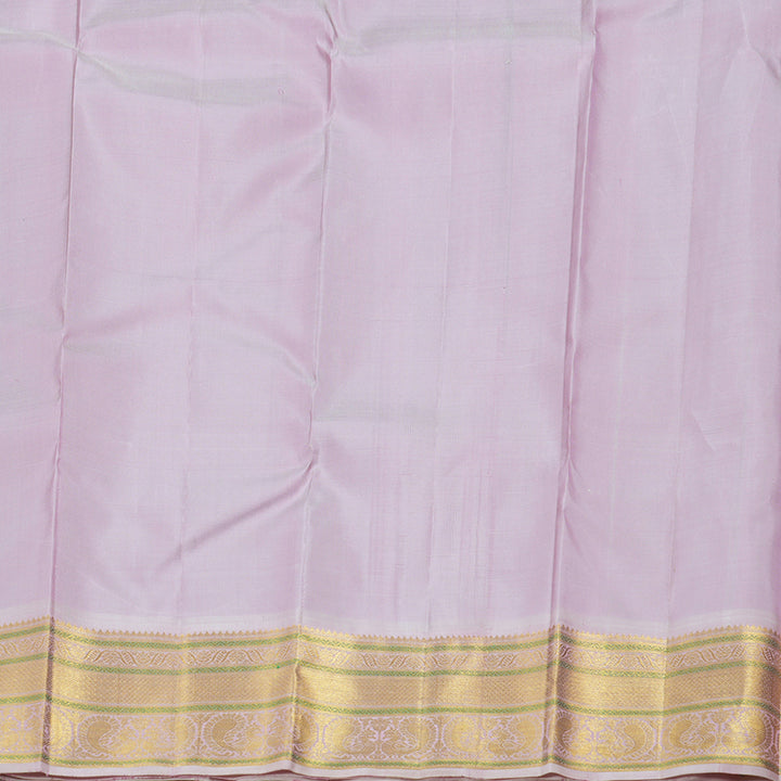 Hayagrivas Dark Blue Handloom Kanjivaram Silk Saree with Light Baby Pink Border BBD1370L5-2