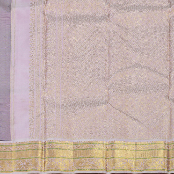 Hayagrivas Dark Blue Handloom Kanjivaram Silk Saree with Light Baby Pink Border BBD1370L5-2