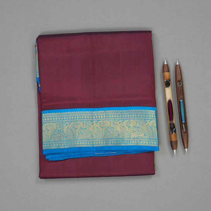 Hayagrivas Handloom Wine Ten Yards Silk Madisar BBD1370L7-1