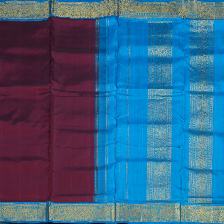 Hayagrivas Handloom Wine Ten Yards Silk Madisar BBD1370L7-1