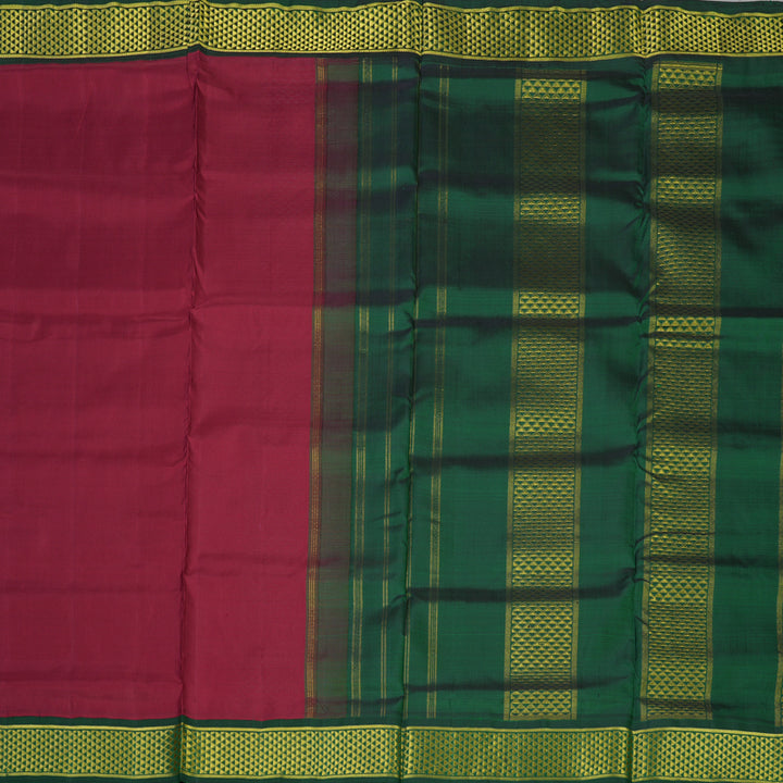 Hayagrivas Handloom Maroon Ten Yards Silk Madisar BBD1370L8-1