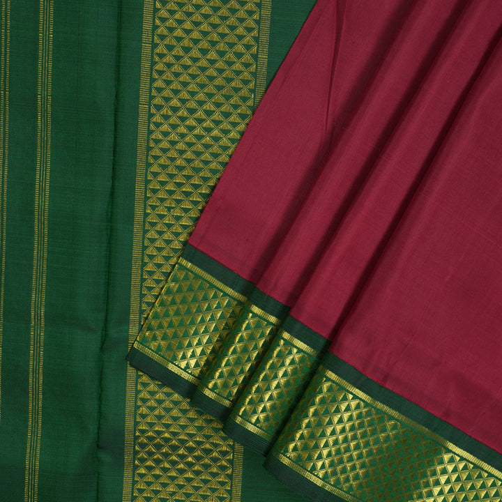 Hayagrivas Handloom Maroon Ten Yards Silk Madisar BBD1370L8-1