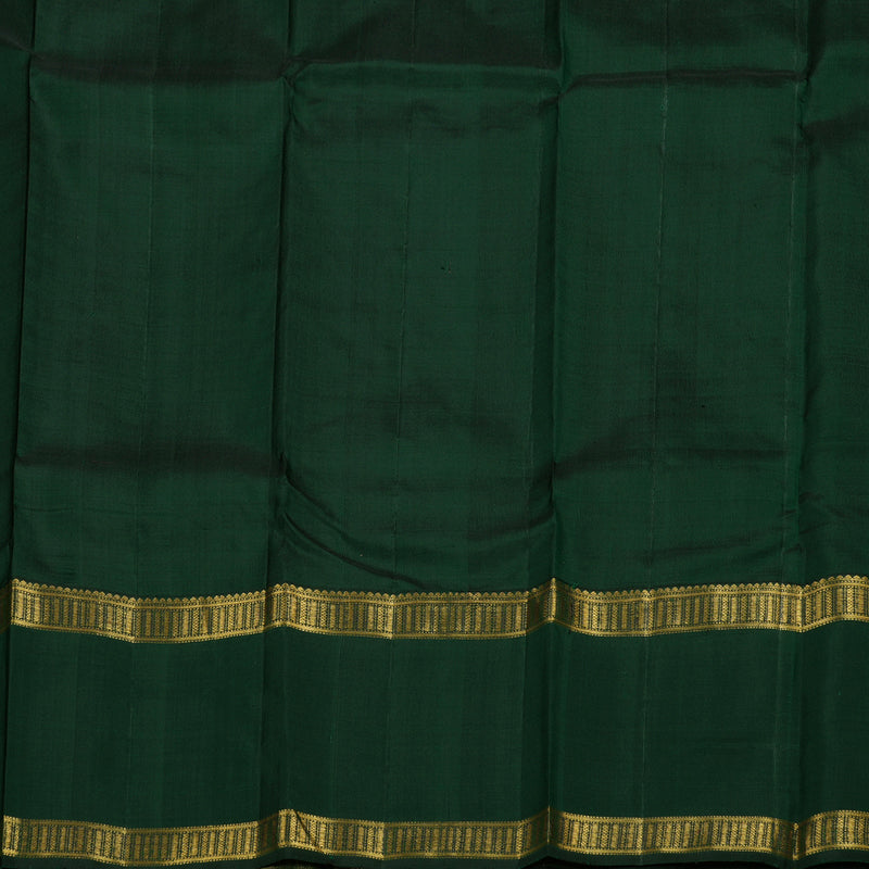 Hayagrivas Maroon Red Handloom Kanjivaram Silk Saree with Bottle Green Border BBD1371L1-1