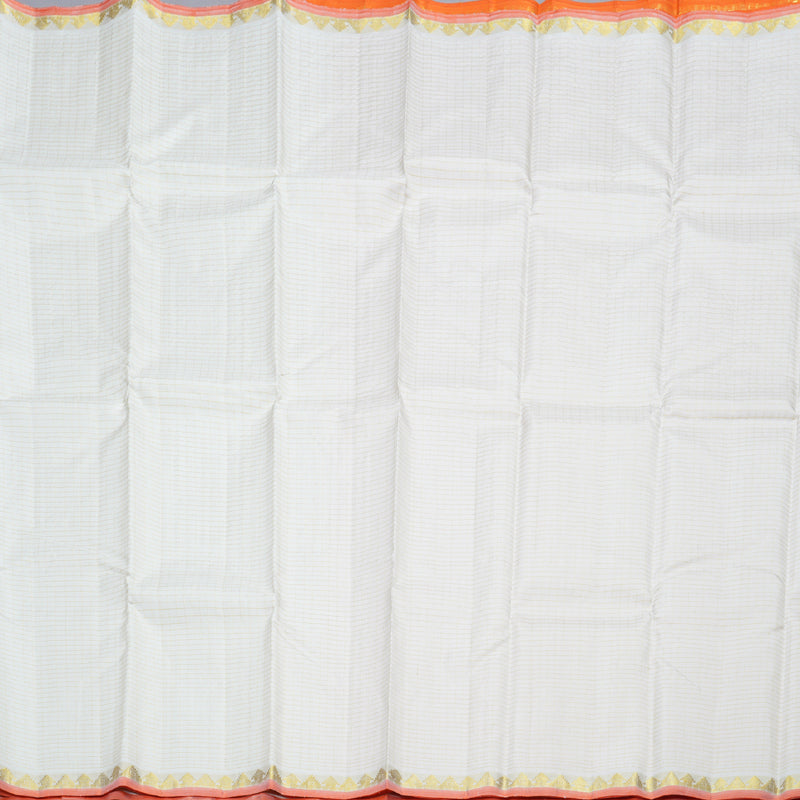 Hayagrivas White Handloom Kanjivaram Silk Saree BBD1374L2-5