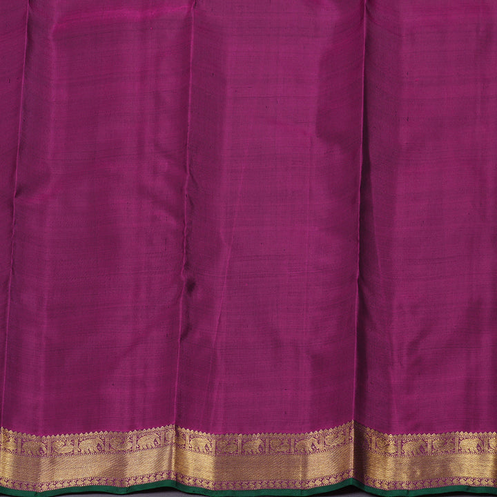 Hayagrivas Blue Handloom Kanjivaram Silk Saree with Dark Purple Border BBD1378L1-1