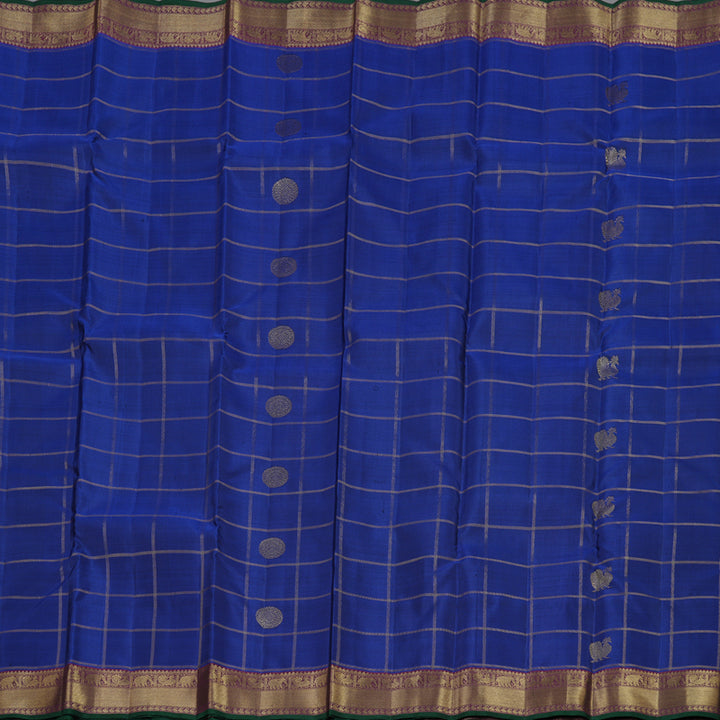 Hayagrivas Blue Handloom Kanjivaram Silk Saree with Dark Purple Border BBD1378L1-1