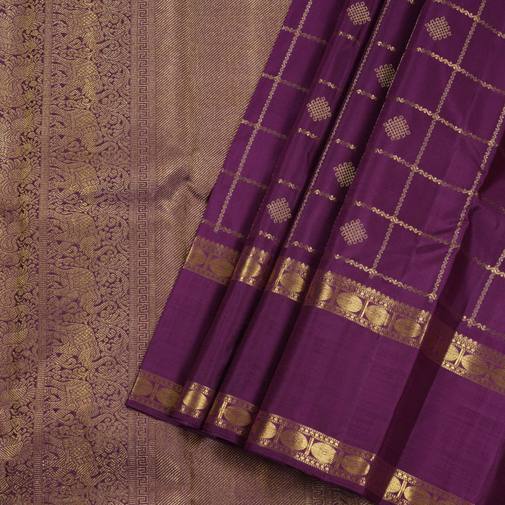 Hayagrivas Purple Handloom Kanjivaram Silk Saree BBD1379L2-1