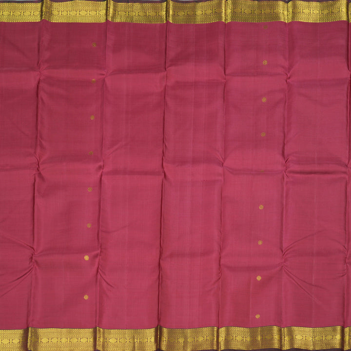 Hayagrivas Rich Maroon Handloom Kanjivaram Silk Saree with Mandhalir Border BBD1381L4-1