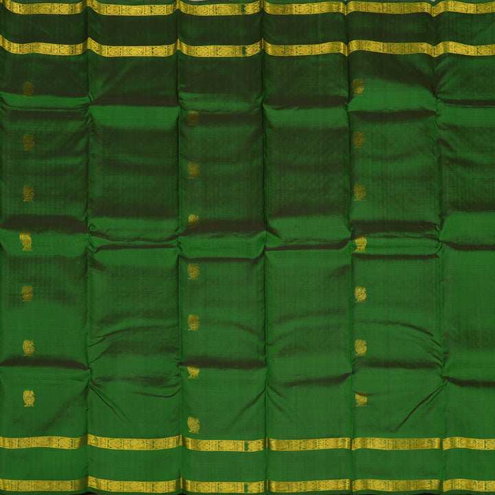 Hayagrivas Handloom Green Kanjivaram Silk Saree BBD1384L2-1