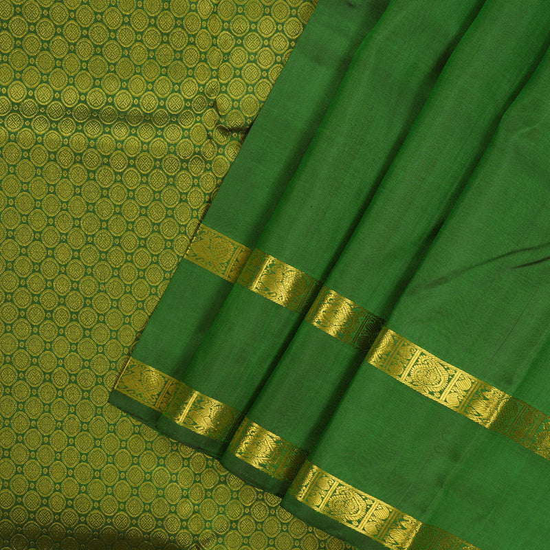 Hayagrivas Handloom Green Kanjivaram Silk Saree BBD1384L2-1