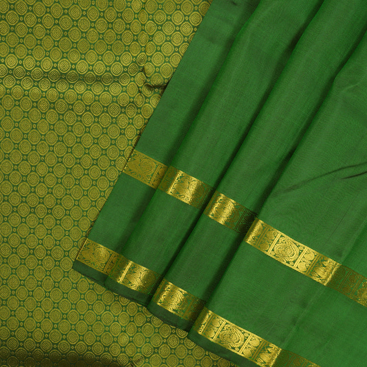 Hayagrivas Handloom Green Kanjivaram Silk Saree BBD1384L2-1