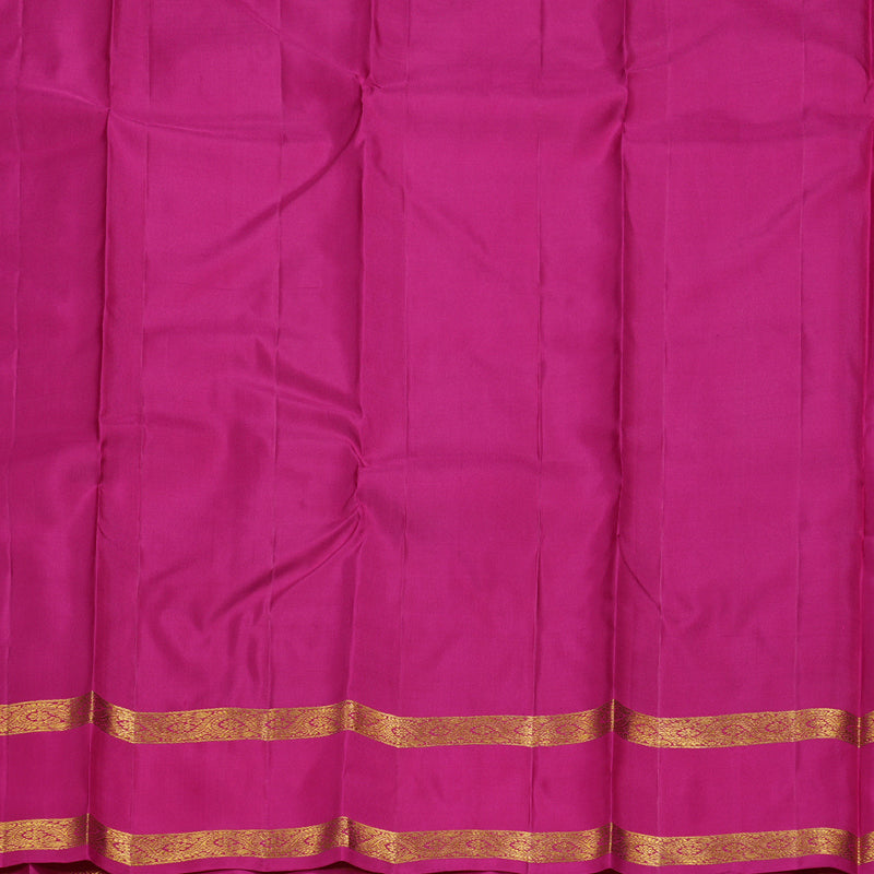 Hayagrivas Dual Tone (Sky Blue With Pink) Handloom Kanjivaram Silk Saree with Pink Border BBD1384L2-4
