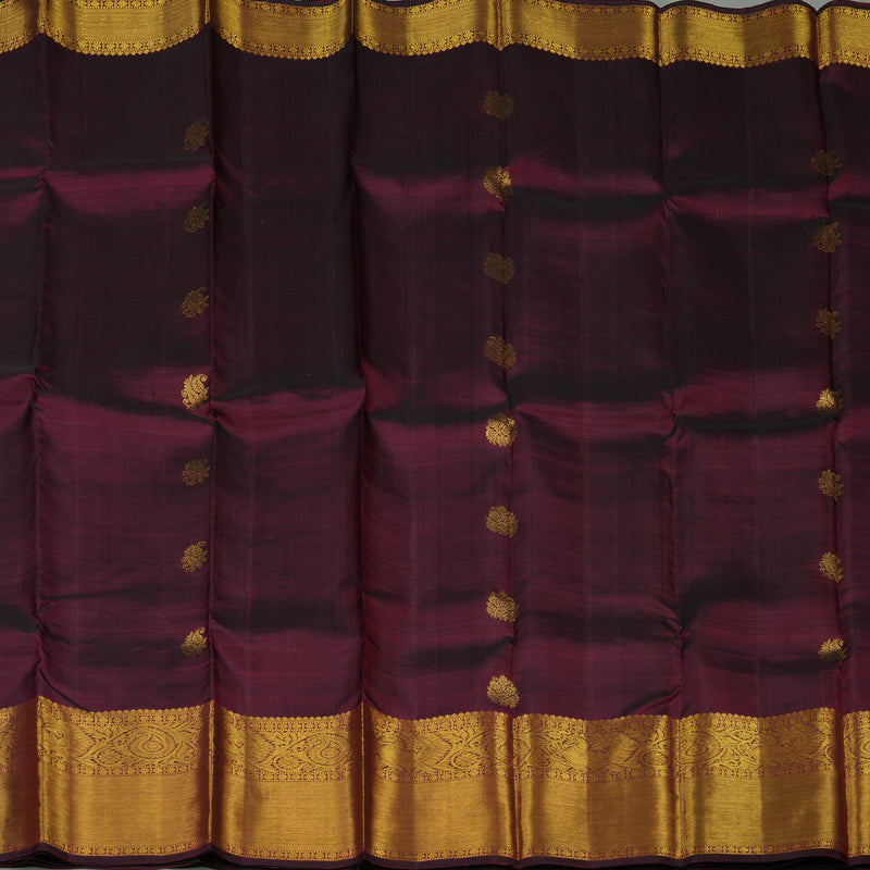 Hayagrivas Handloom Wine Kanjivaram Silk Saree BBD1384L4-2