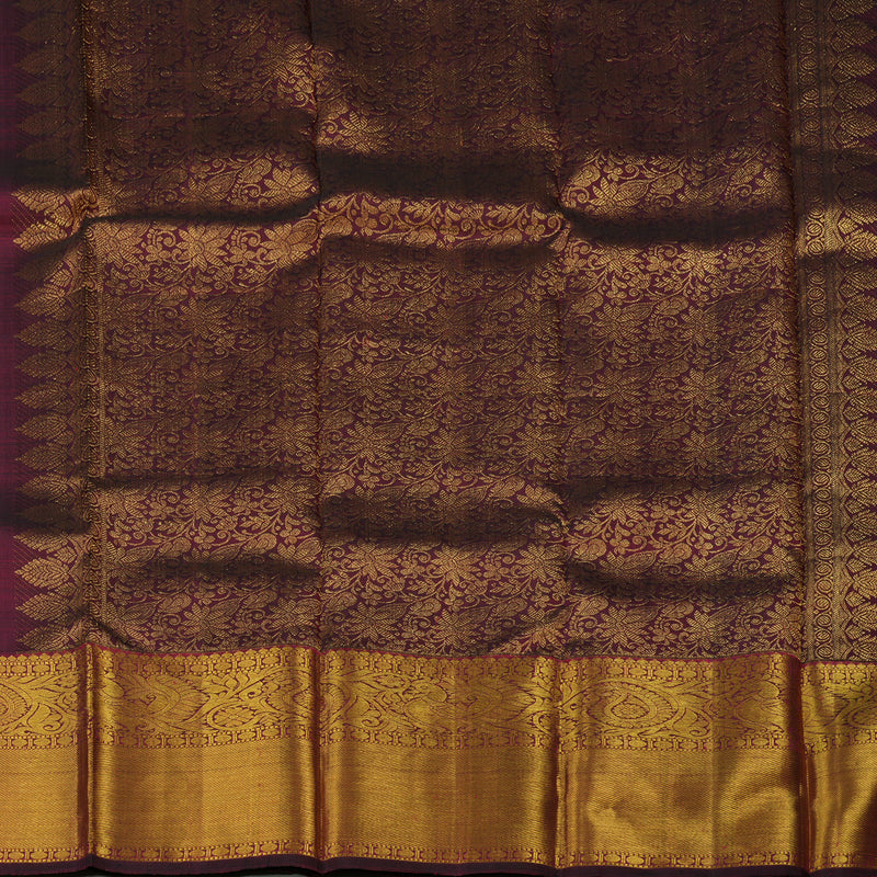 Hayagrivas Handloom Wine Kanjivaram Silk Saree BBD1384L4-2