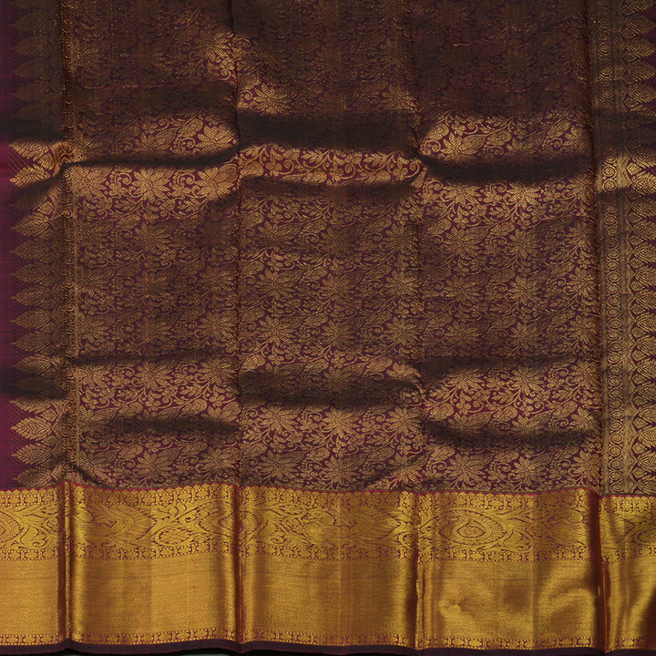 Hayagrivas Handloom Wine Kanjivaram Silk Saree BBD1384L4-2