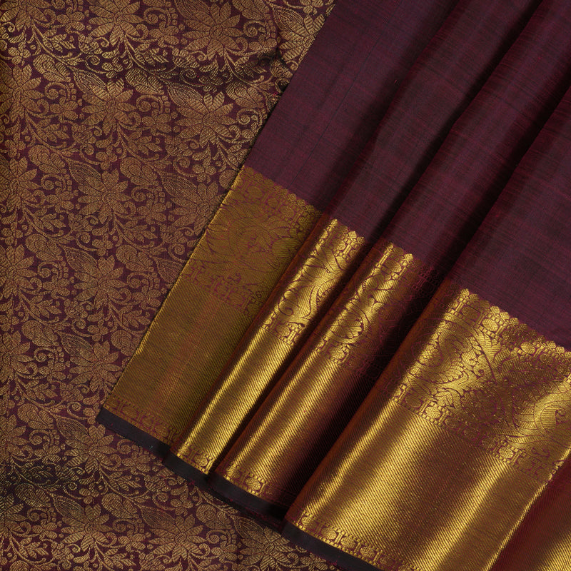 Hayagrivas Handloom Wine Kanjivaram Silk Saree BBD1384L4-2