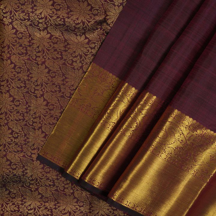 Hayagrivas Handloom Wine Kanjivaram Silk Saree BBD1384L4-2